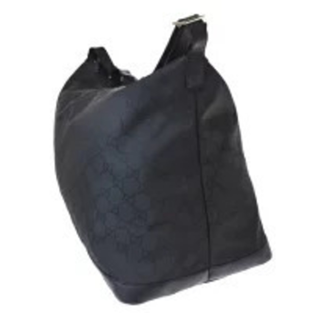 Gucci black Black Leather GG bag slouchy hobo monogram leather Black